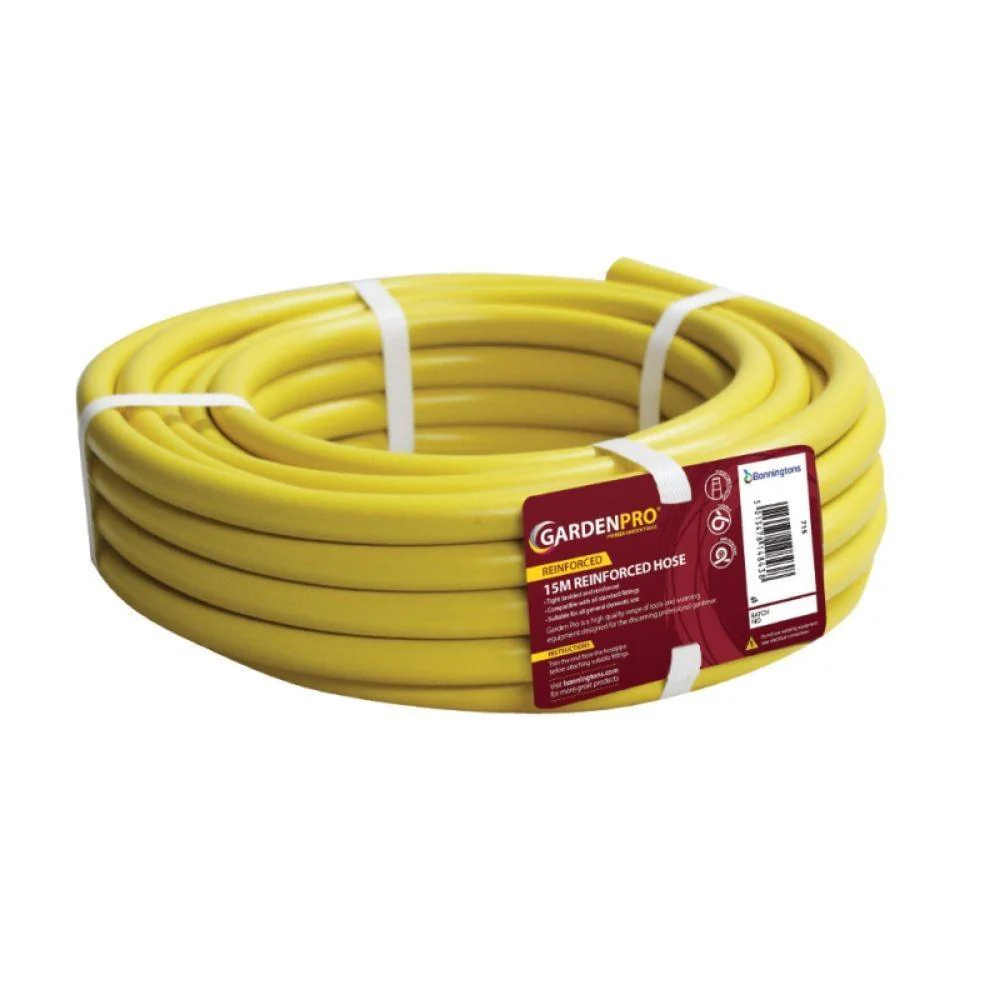 Garden Pro Yellow Reinforced Garden Hose | 15m