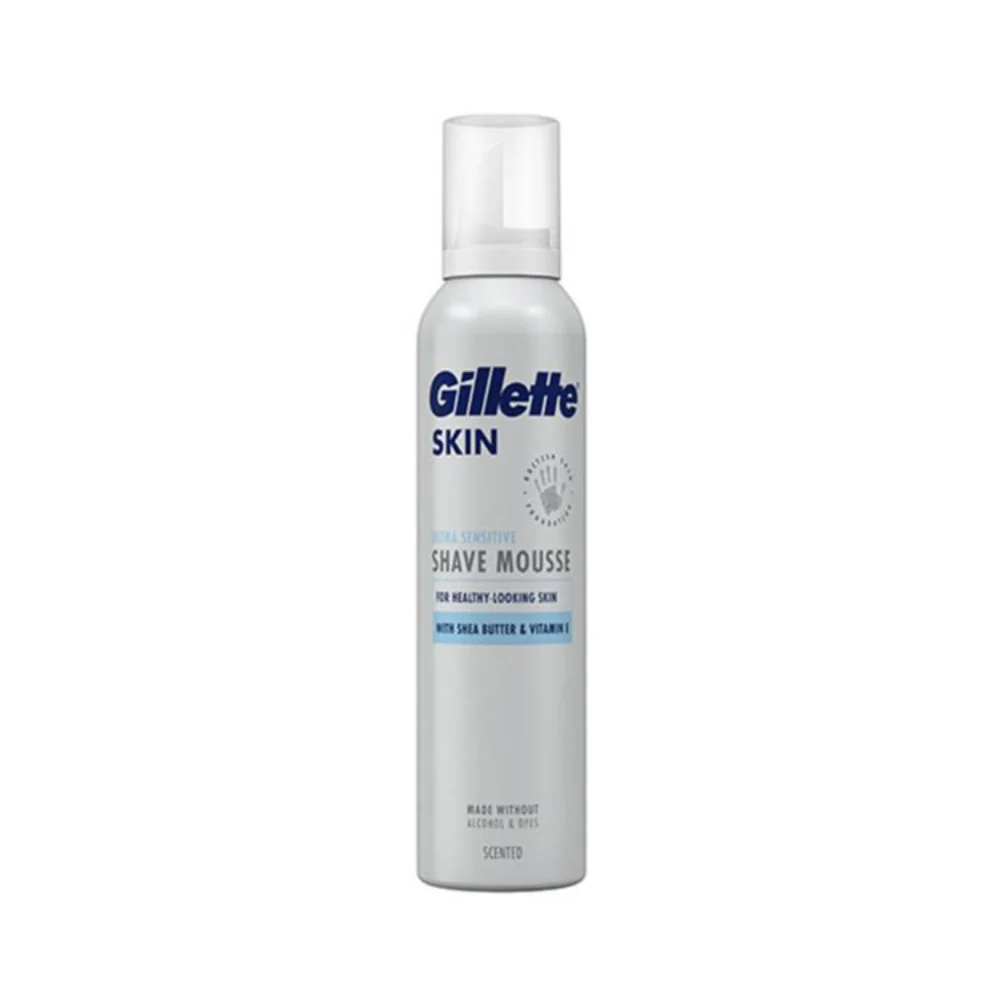 Gillette Skin Ultra Sensitive Shave Mousse | Alcohol and Dye Free, Shea Butter