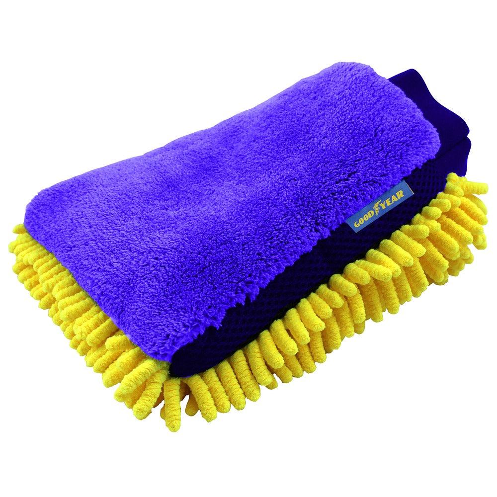 Goodyear Dual-Sided Microfiber Noodle Wash Mitt | Wash, Dry, and Polish