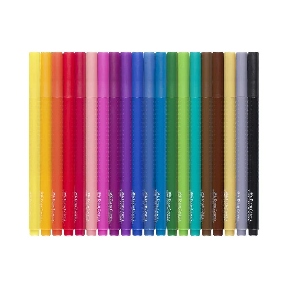 Faber Grip Fibre-Tip Markers Pack of 20 - Image 3