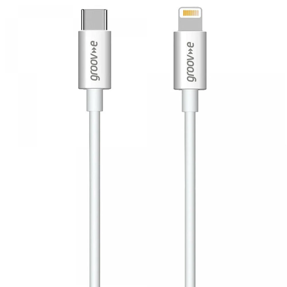 Groov-e Lightning to USB-C Cable | 1M White | 2.4A Fast Charging - Image 2