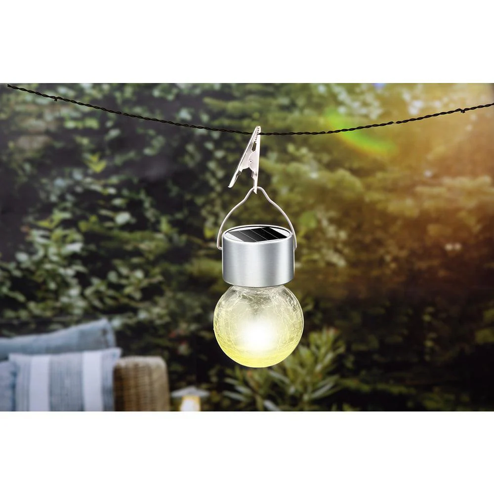 Grundig Colour Changing Solar LED Hanging Glass Bulb Light | 2 Functions - Image 2