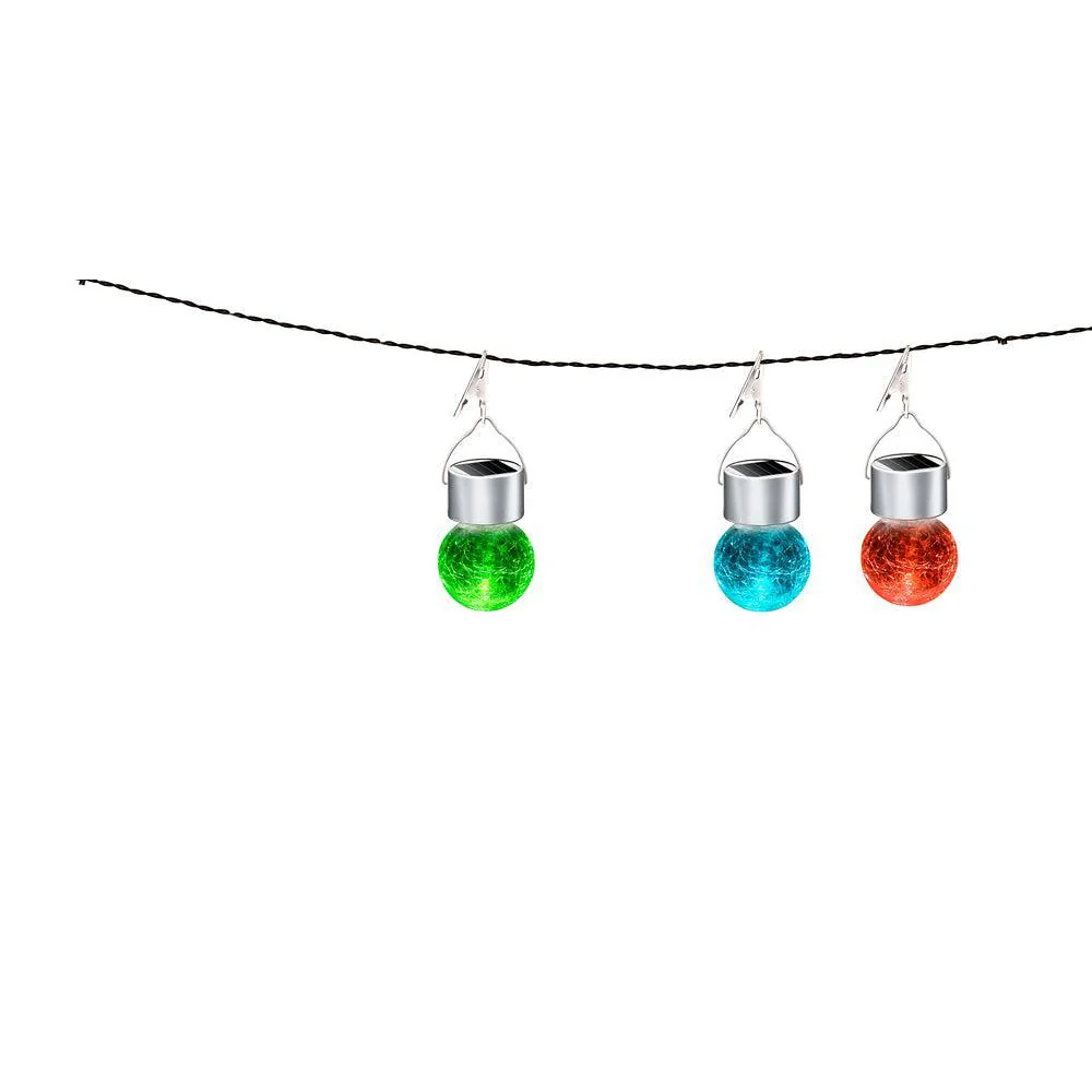 Grundig Colour Changing Solar LED Hanging Glass Bulb Light | 2 Functions - Image 4