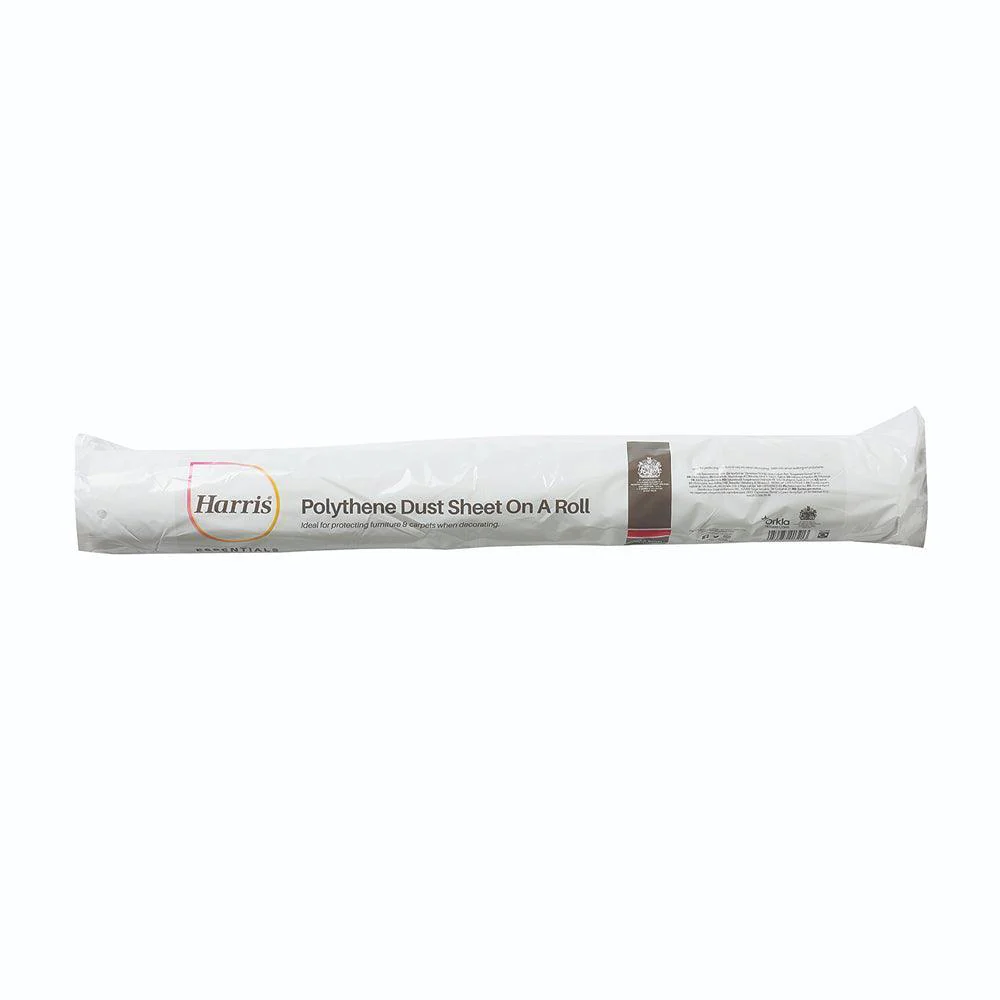 Harris Essentials Plastic Dustsheet On a Roll | 2 x 50m