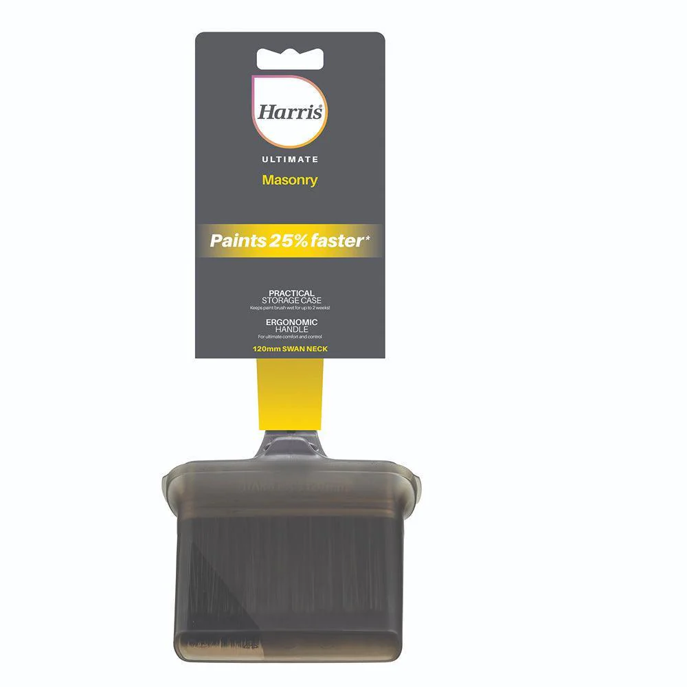 Harrus Ultimate Masonry Swan Neck Paint Brush | 100mm/4in