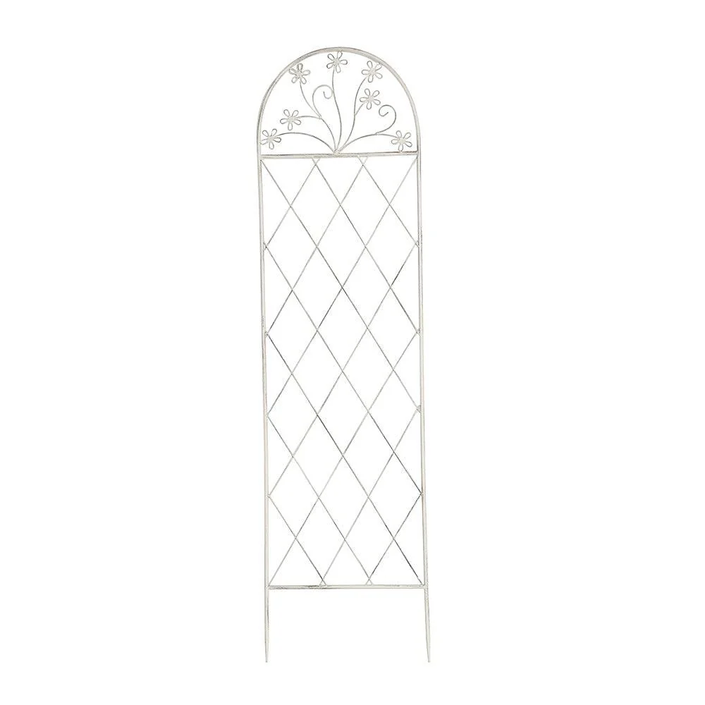 Heritage Floral Garden Trellis Antique White | 150cm