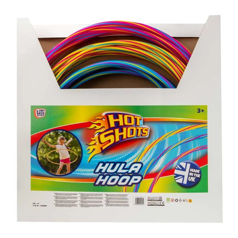 Hot Shots Striped Hula Hoop Active Play Toy | Assorted Colours, Age 3+ - Image 2