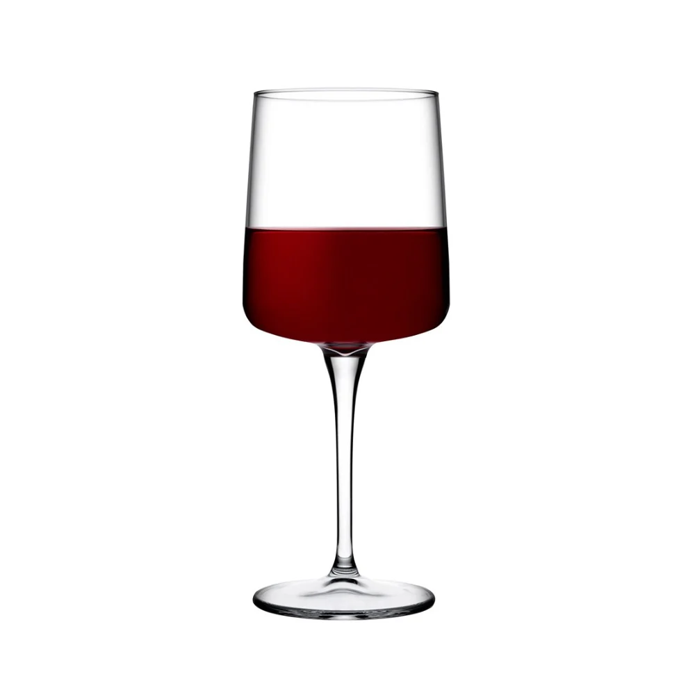 Iconic Red Wine Glass Set of 6 | 45cl Tall Clear Stemmed Goblets - Image 2