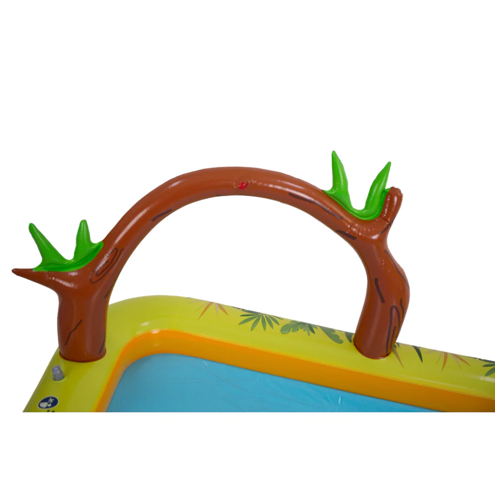 Jungle Animal Inflatable Spray Pool with Slide | 214cm, Multicolour - Image 11