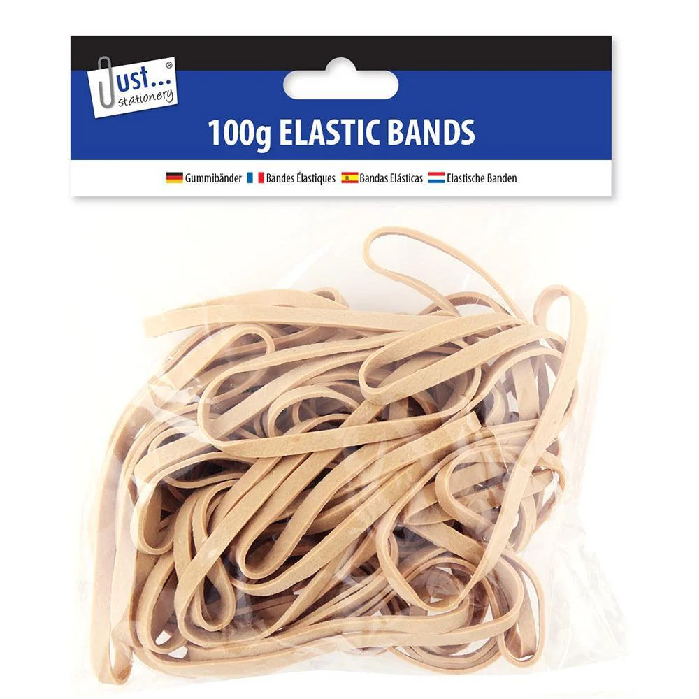 Just Stationery Elastic Bands | 100g
