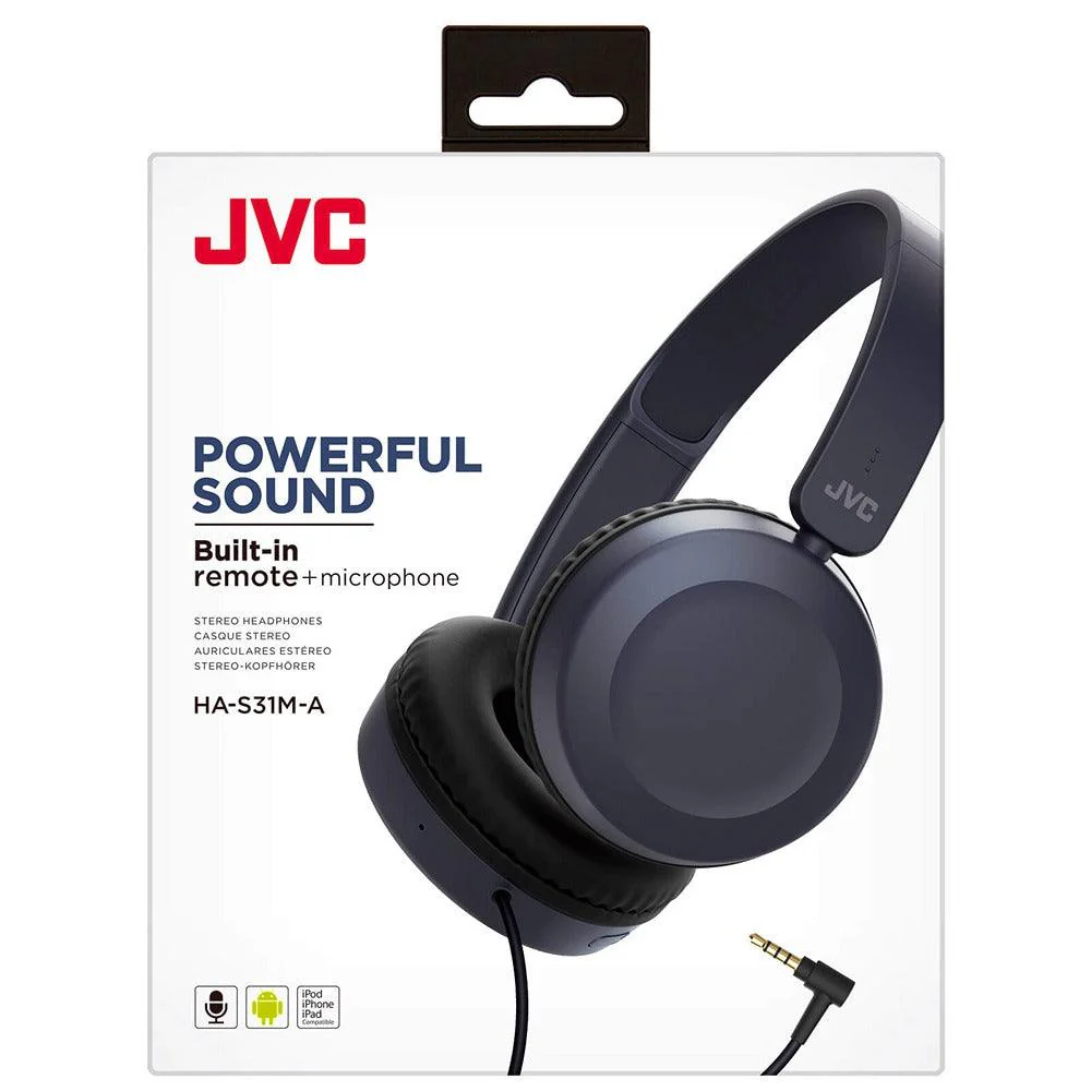 JVC Carbon Black Headphones  | Wired with Remote and Microphone - Image 2