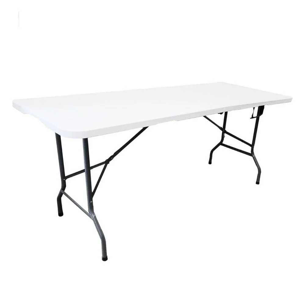 Lifestyle Living White Folding Table | 180 x 74 x 75 cm