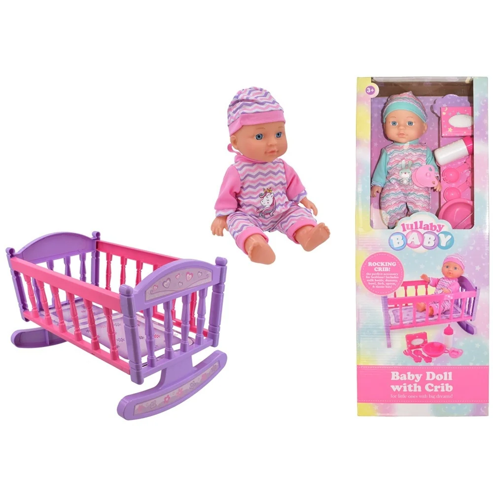 Lullaby Baby Small Baby Doll with Rocking Crib - Image 3