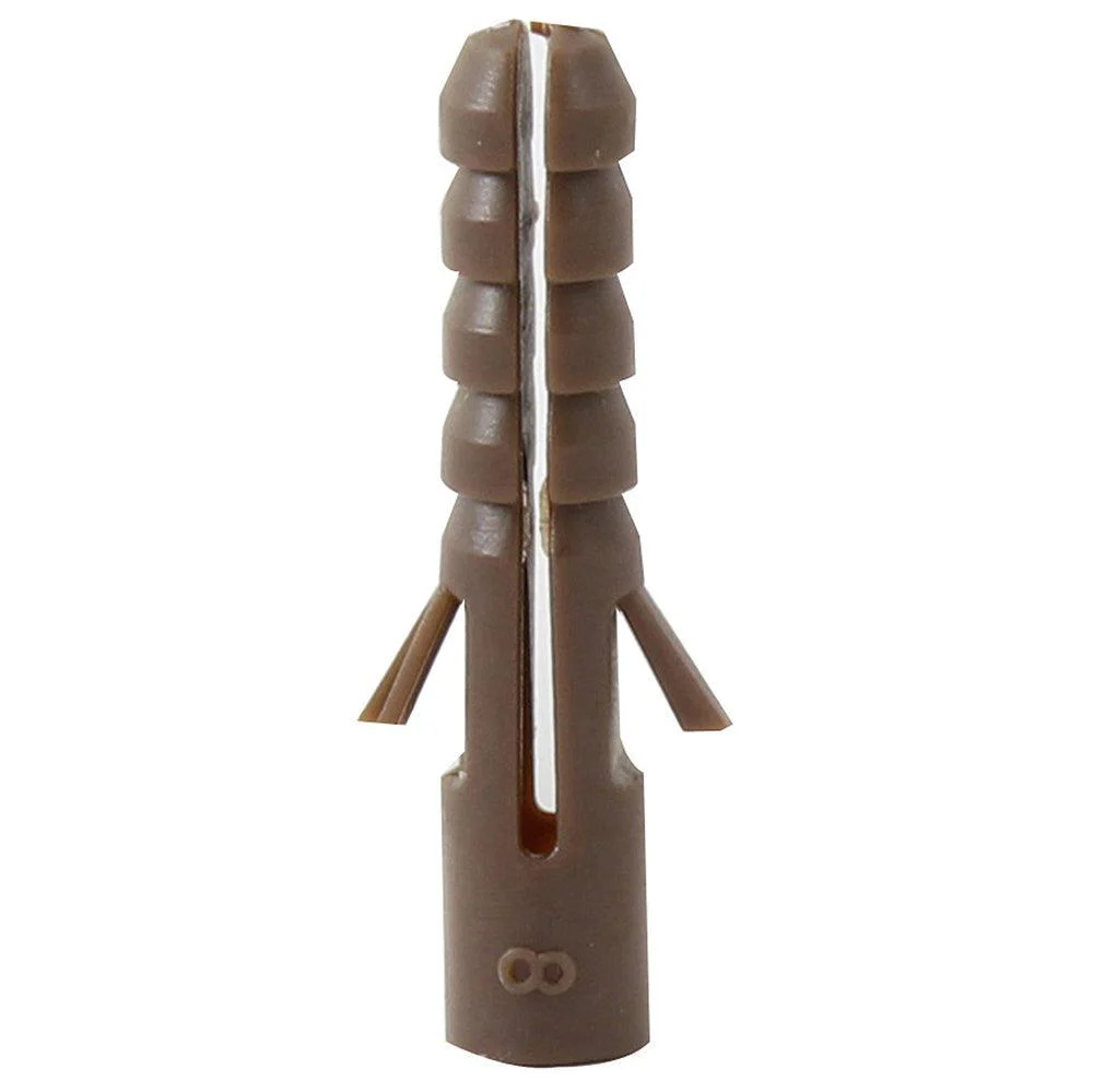 Maxifix 8 mm Brown Plastic Wall Plugs | Pack of 100 - Image 3