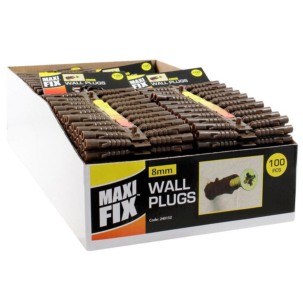 Maxifix 8 mm Brown Plastic Wall Plugs | Pack of 100 - Image 5