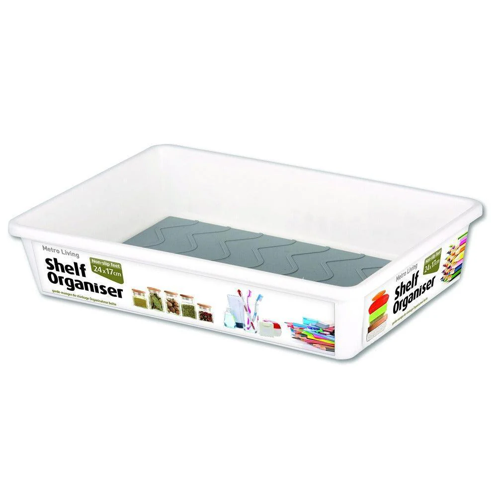 Metro Living Plastic Shelf Organiser Tray - Image 3