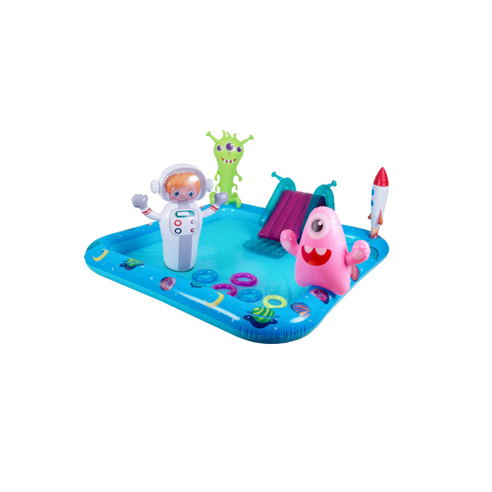 Monster Space-Themed Inflatable Spray Pool | 240cm, with Slide - Image 10