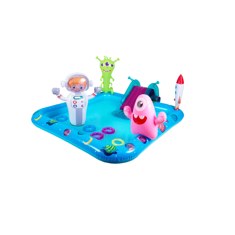 Monster Space-Themed Inflatable Spray Pool | 240cm, with Slide - Image 11