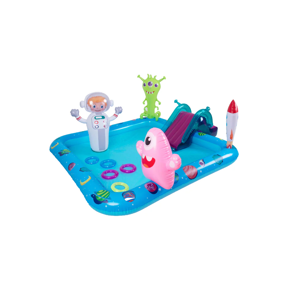 Monster Space-Themed Inflatable Spray Pool | 240cm, with Slide - Image 12