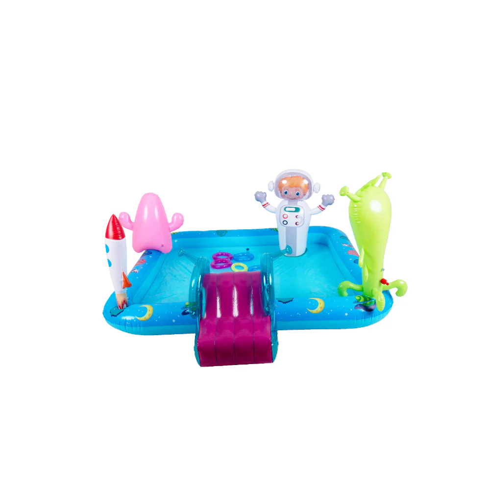 Monster Space-Themed Inflatable Spray Pool | 240cm, with Slide - Image 14