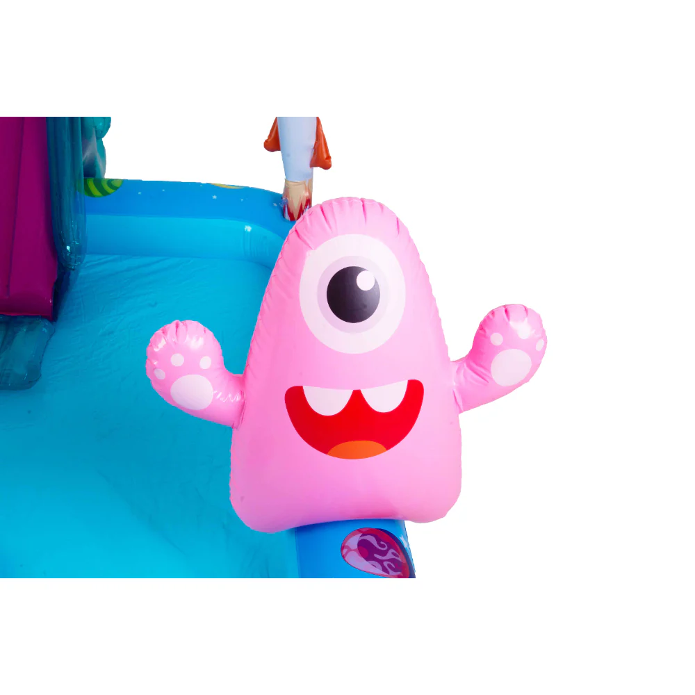 Monster Space-Themed Inflatable Spray Pool | 240cm, with Slide - Image 15