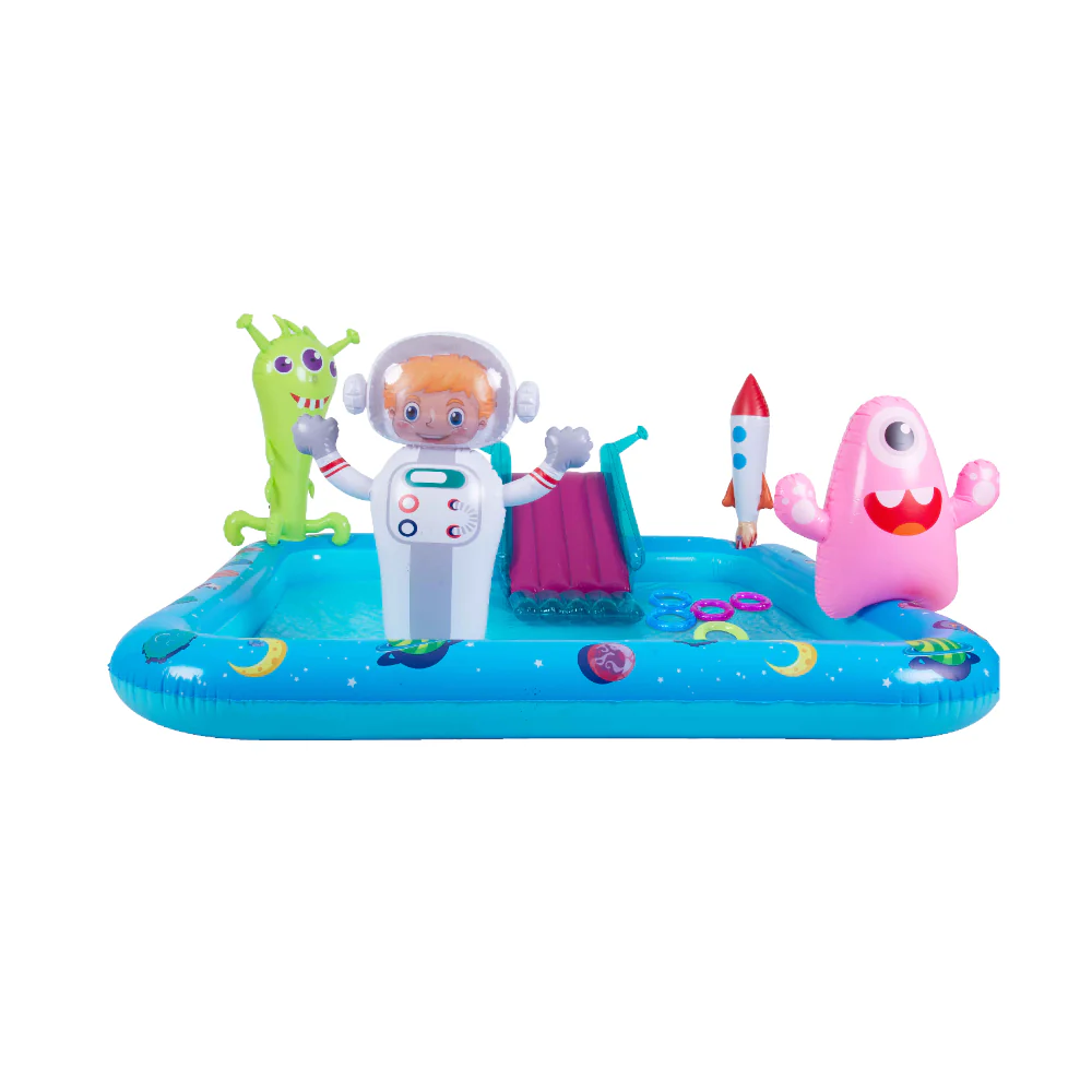 Monster Space-Themed Inflatable Spray Pool | 240cm, with Slide - Image 3
