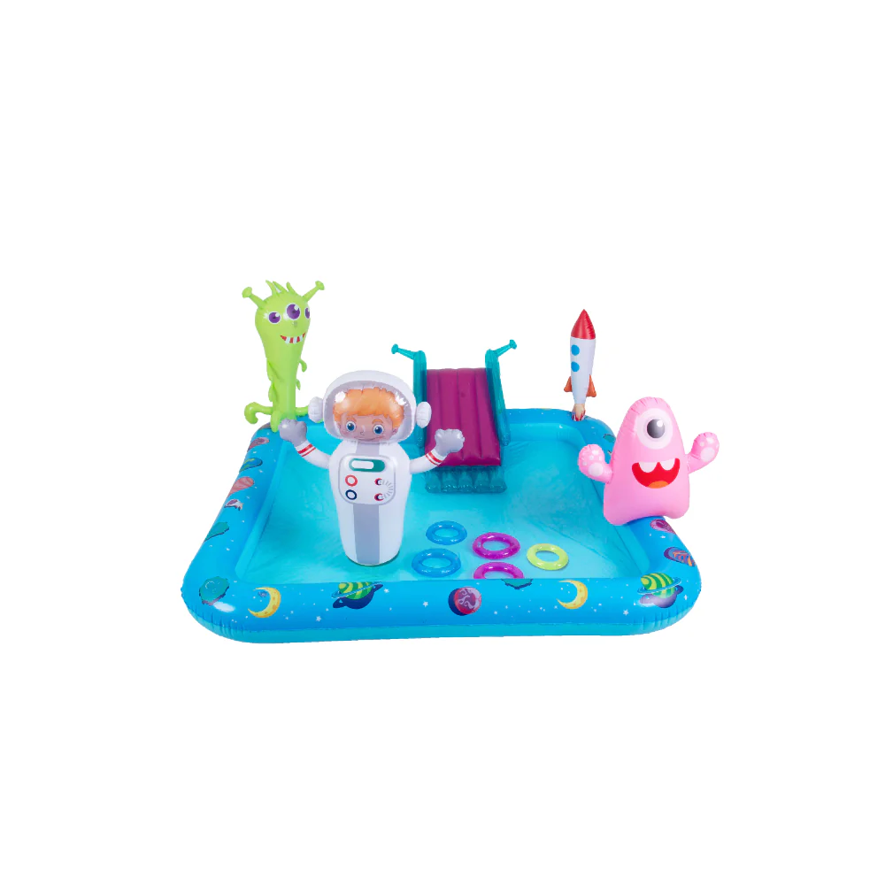 Monster Space-Themed Inflatable Spray Pool | 240cm, with Slide - Image 4