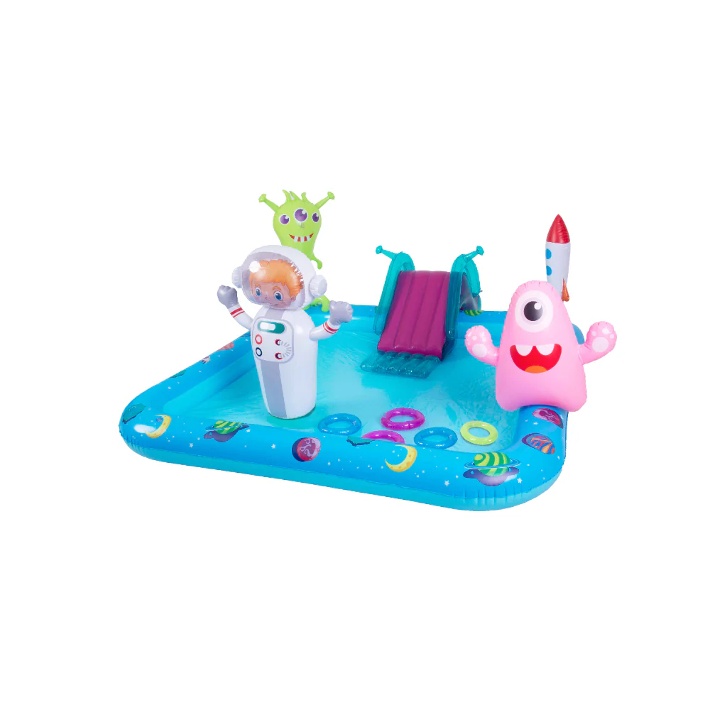 Monster Space-Themed Inflatable Spray Pool | 240cm, with Slide - Image 5