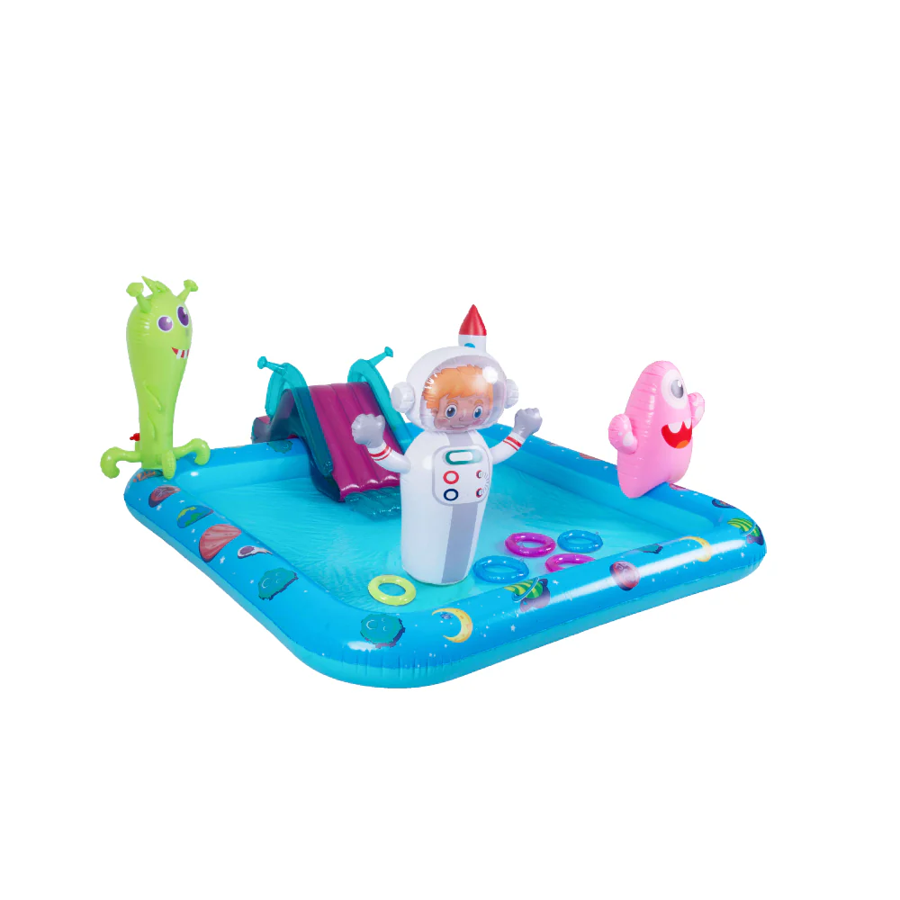 Monster Space-Themed Inflatable Spray Pool | 240cm, with Slide - Image 6