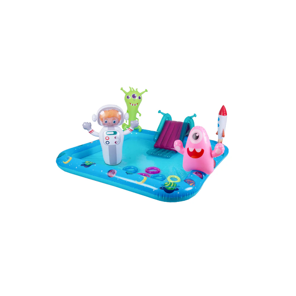 Monster Space-Themed Inflatable Spray Pool | 240cm, with Slide - Image 7