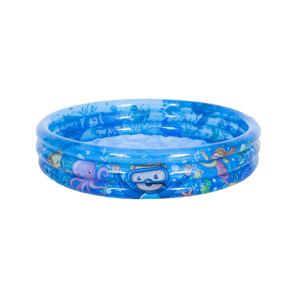 Ocean World 3-Ring Inflatable Paddling Pool | Blue Ocean Design - Image 4
