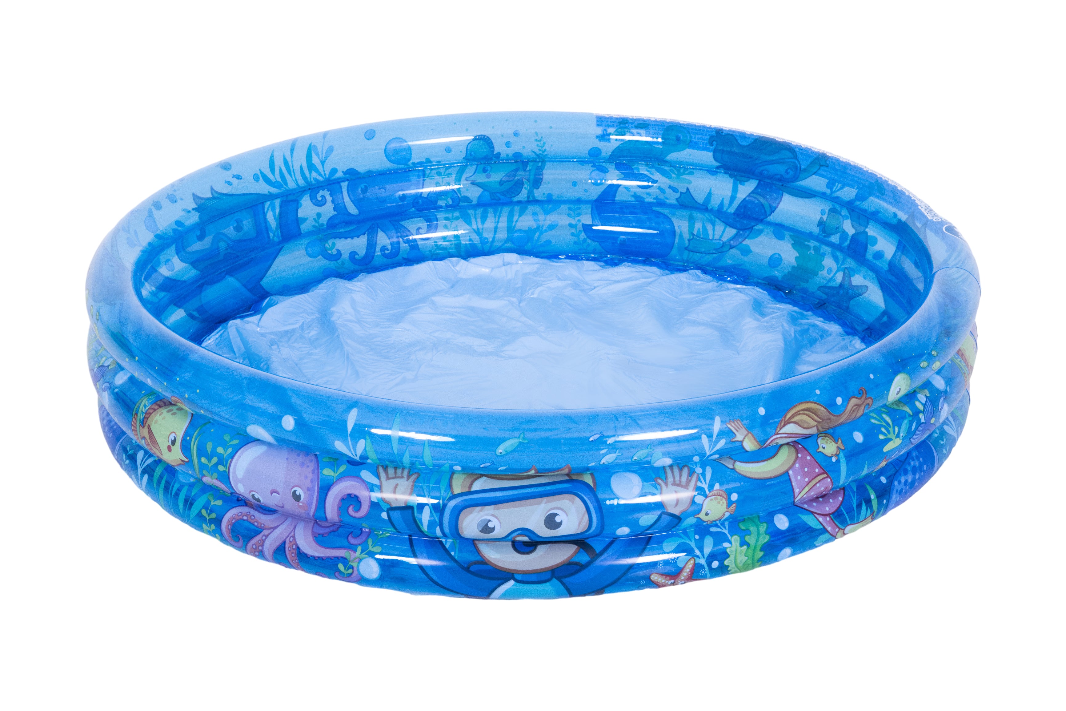 Ocean World 3-Ring Inflatable Paddling Pool | Blue Ocean Design - Image 5
