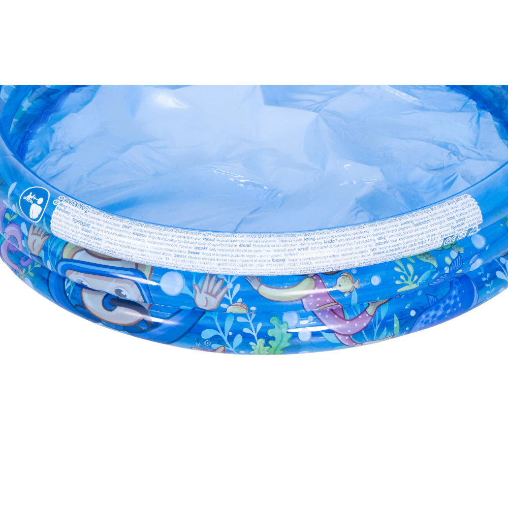 Ocean World 3-Ring Inflatable Paddling Pool | Blue Ocean Design - Image 6