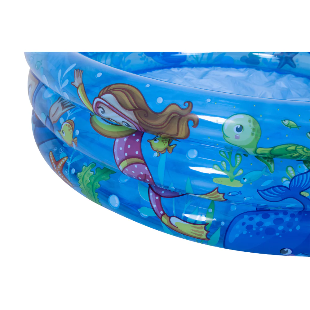 Ocean World 3-Ring Inflatable Paddling Pool | Blue Ocean Design - Image 7
