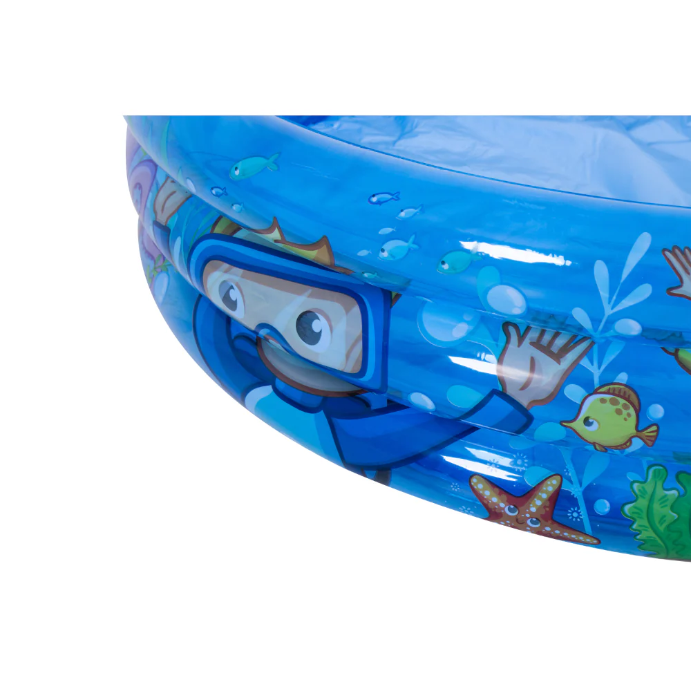 Ocean World 3-Ring Inflatable Paddling Pool | Blue Ocean Design - Image 8