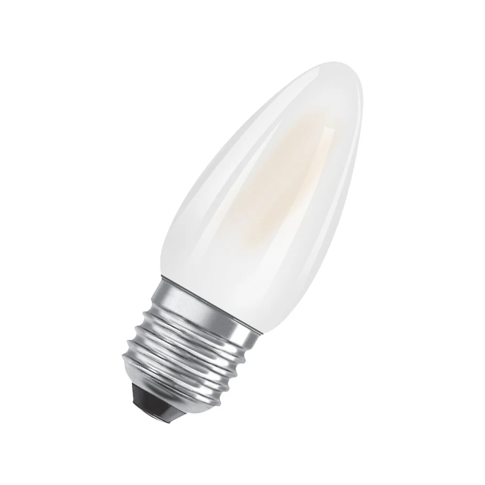 Osram Frosted LED Candle Bulb | E27, 40W Equivalent, Warm White - Image 2