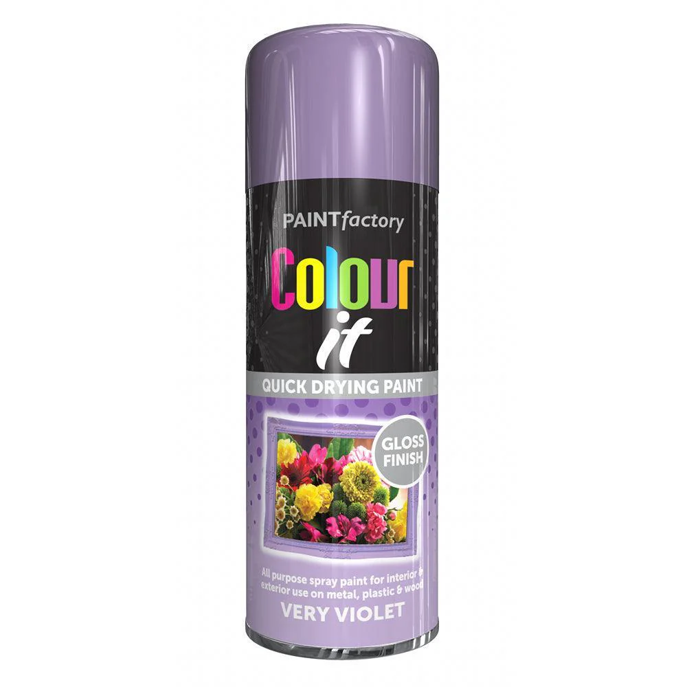 Paint Factory Colour it Quick Drying Spray Paint Gloss Finish | 400ml - Image 3