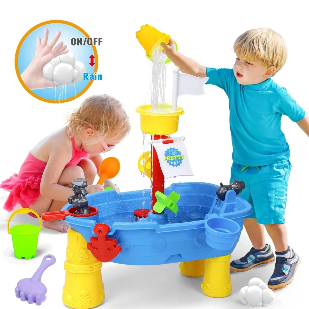Paradiso Toys Pirate Water and Sand Activity Table Playset | Pirate Theme - Image 3