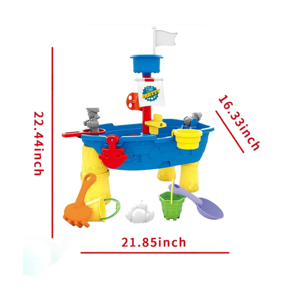 Paradiso Toys Pirate Water and Sand Activity Table Playset | Pirate Theme - Image 4