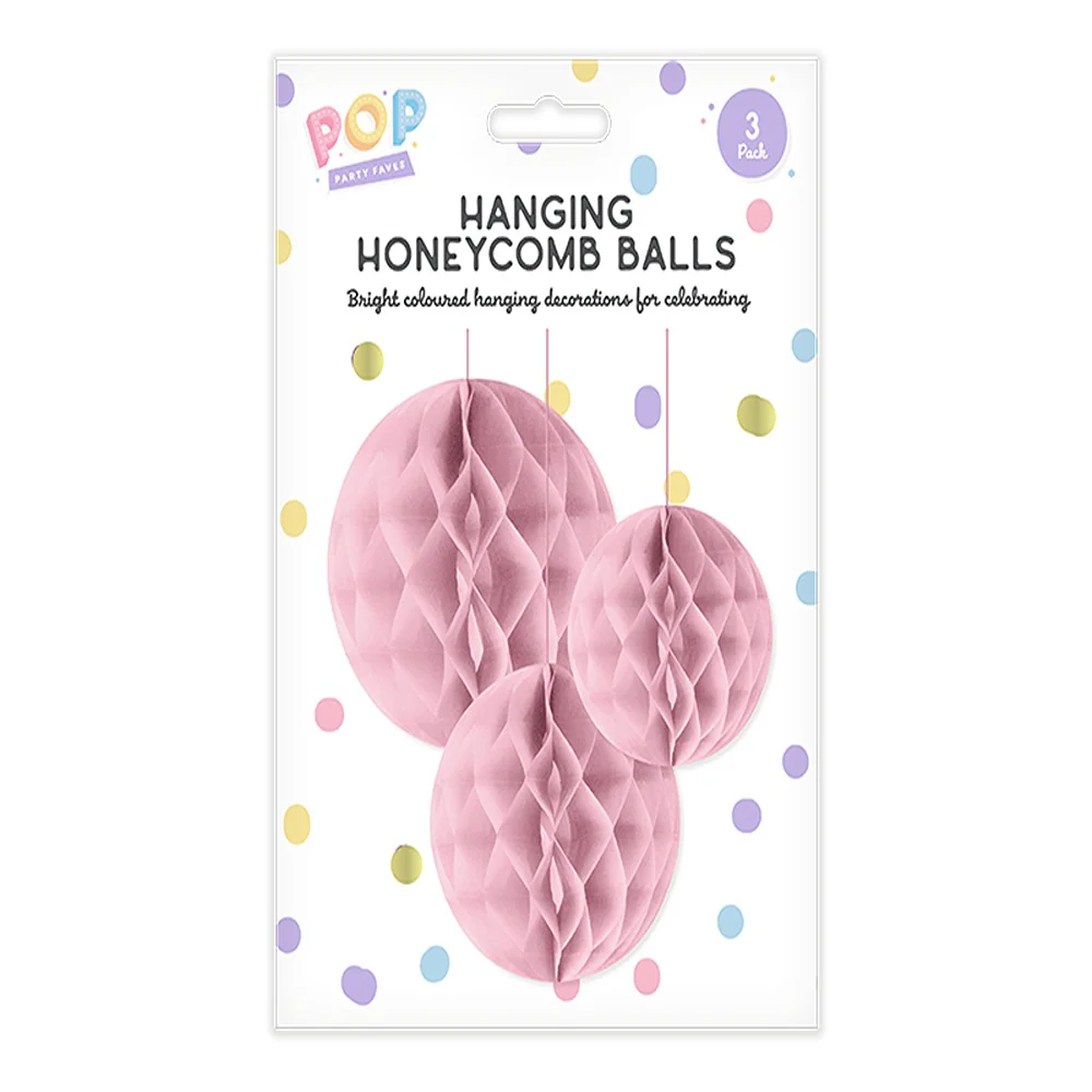 pop Pastel Honeycomb Hanging Decorations | 3pk - Image 4