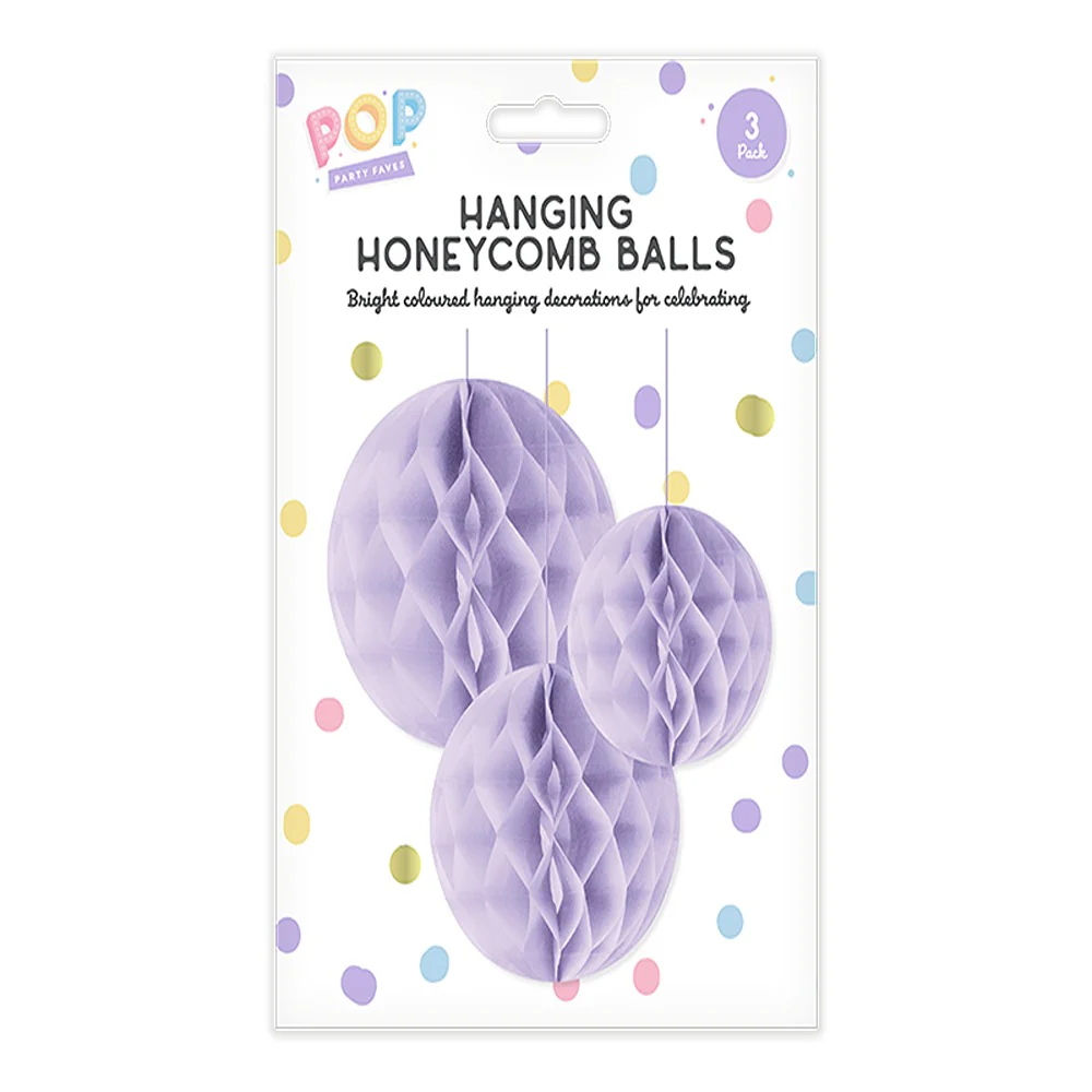 pop Pastel Honeycomb Hanging Decorations | 3pk - Image 5
