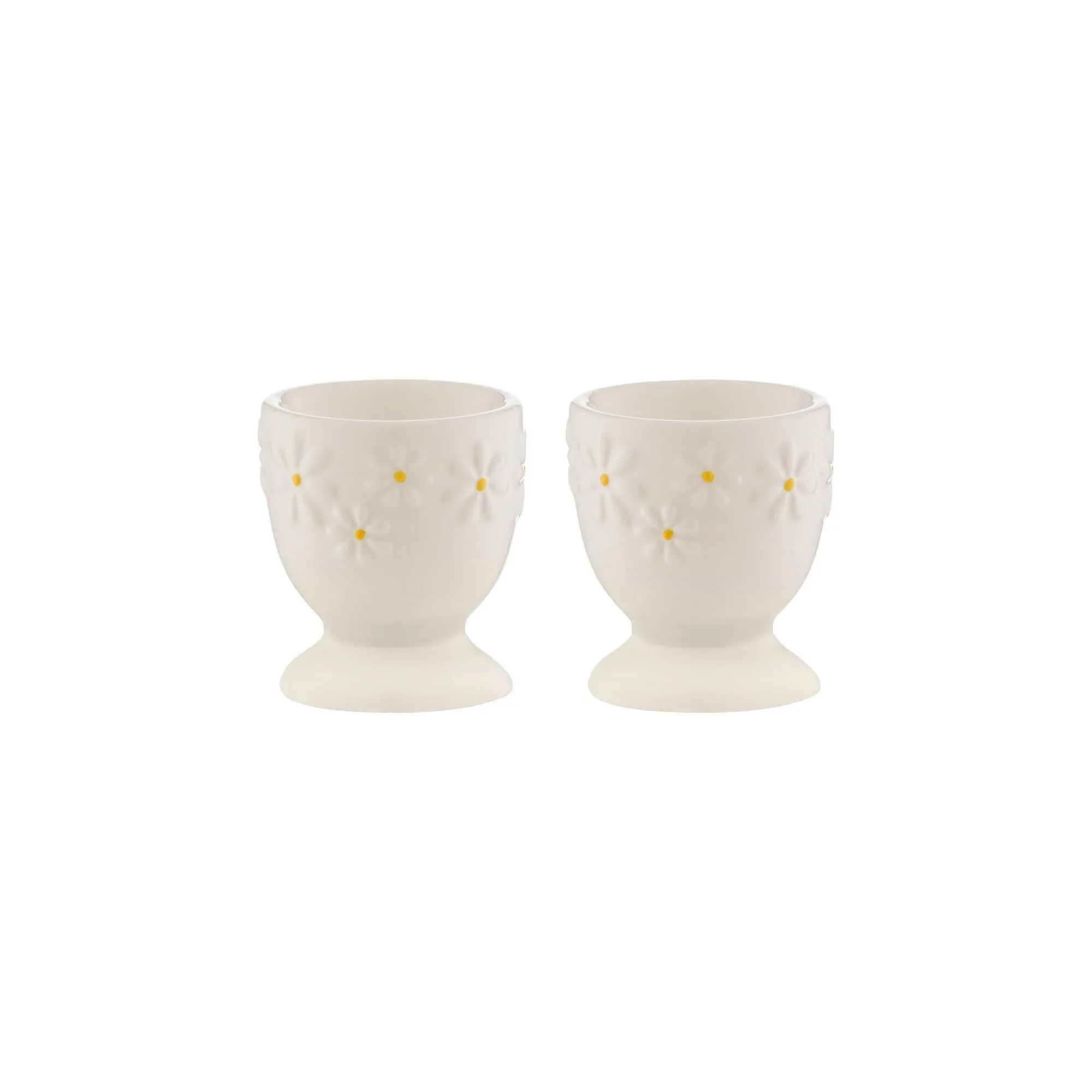 Price & Kensington Daisy Embossed Ceramic Egg Cup Set | Set of 2