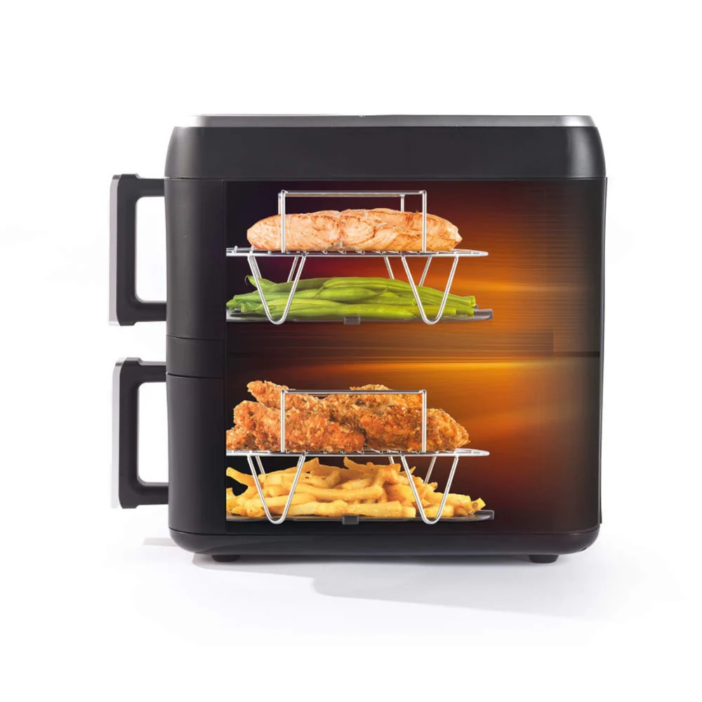 Progress Dual Drawer Tier Air Fryer | 9L Capacity - Image 4