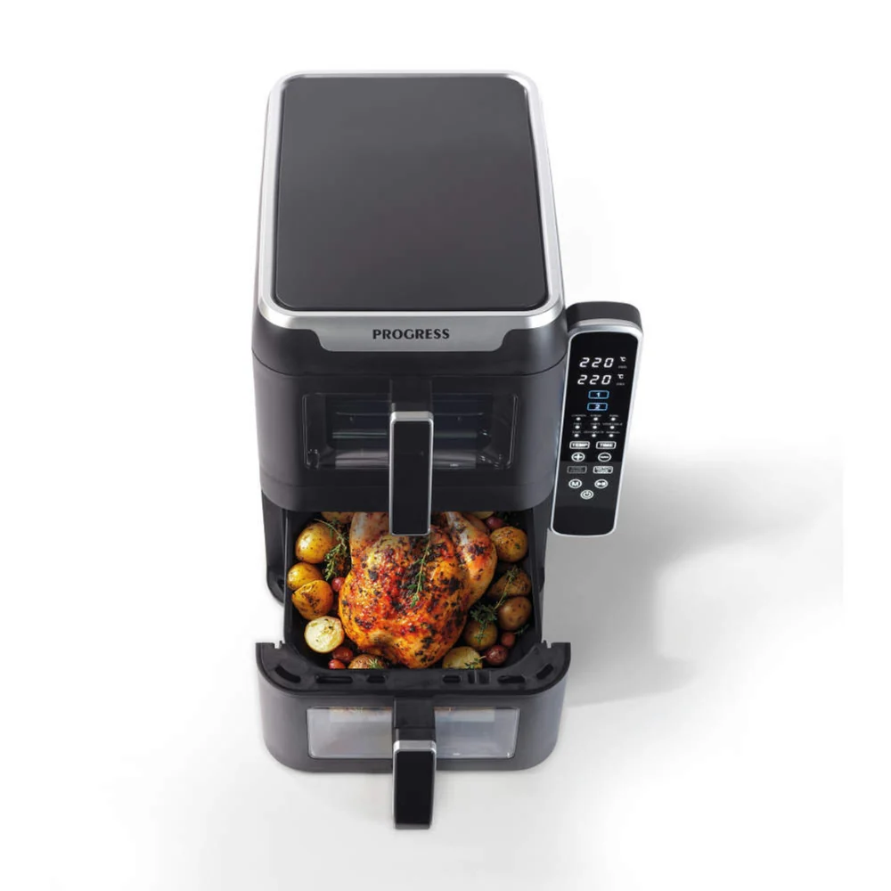 Progress Dual Drawer Tier Air Fryer | 9L Capacity - Image 7