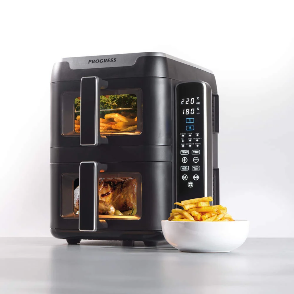 Progress Dual Drawer Tier Air Fryer | 9L Capacity - Image 9