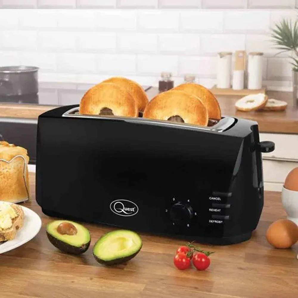Quest Black 4 Slice Toaster | 14000W - Image 4