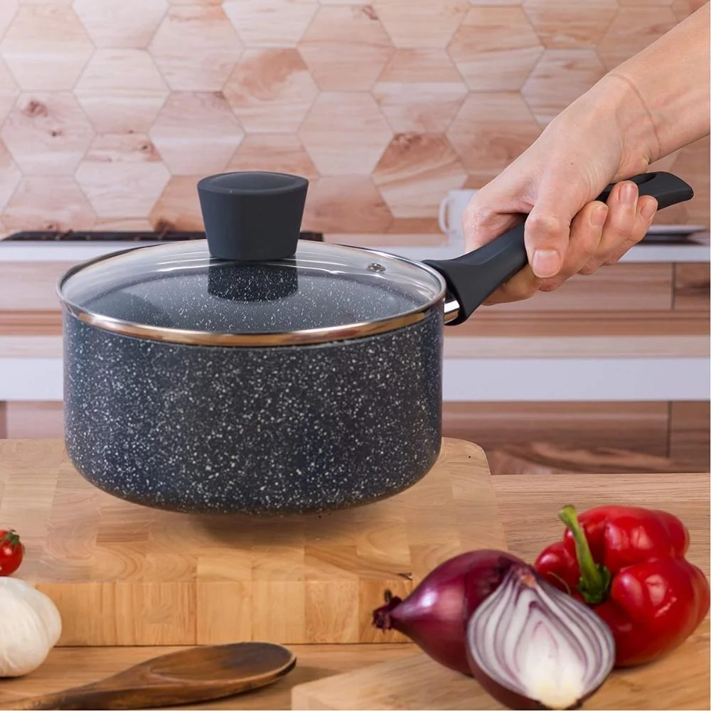 Russell Hobbs Blue Marble Non-Stick Saucepan | 18cm - Image 5