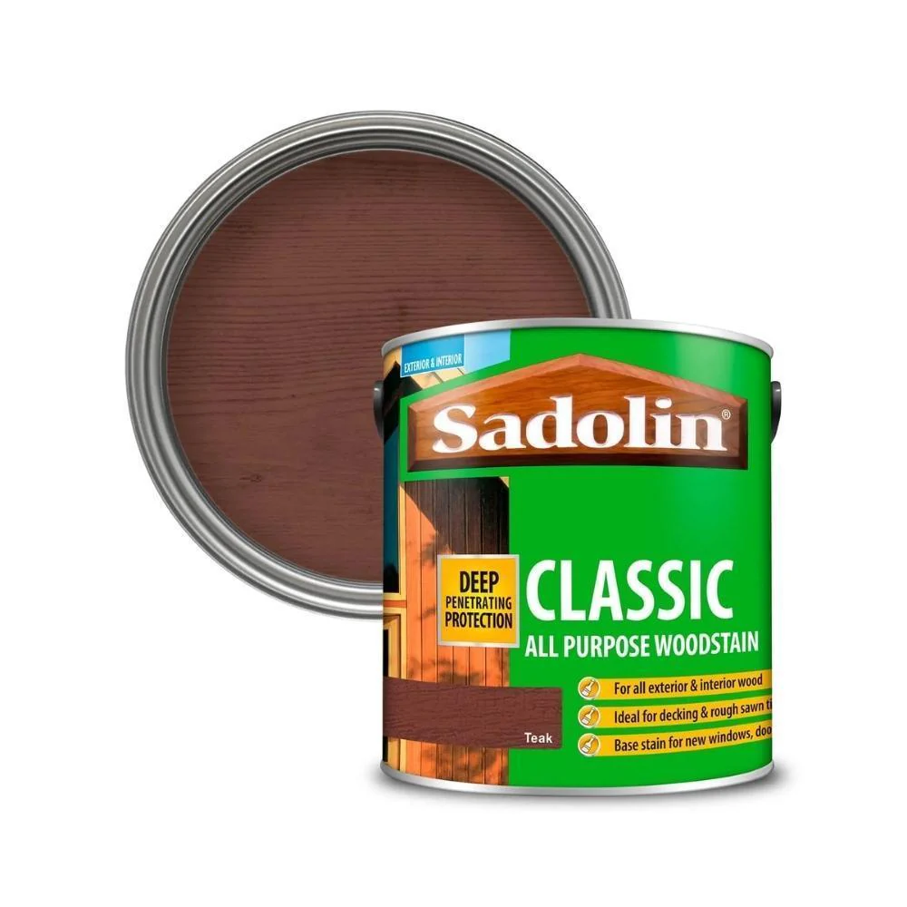 Sadolin Classic All Purpose Woodstain Teak | 2.5L - Image 2