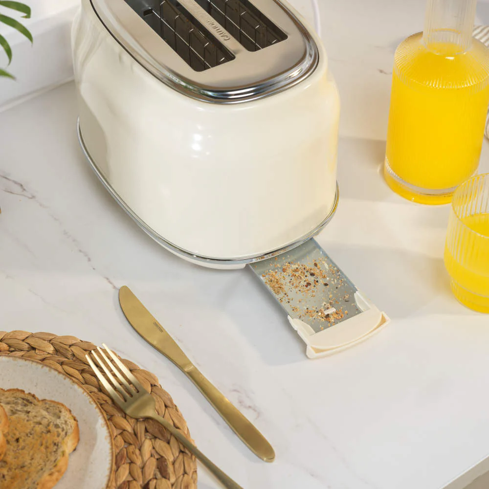 Salter Retro 2 Slice Toaster | Cream, Dual Controls, Reheat and Defrost - Image 2