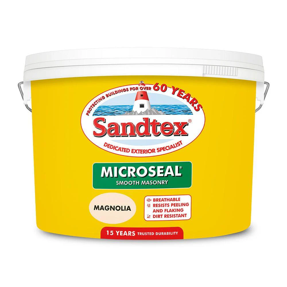 Sandtex Microseal Smooth Masonry Paint | Magnolia - Image 10